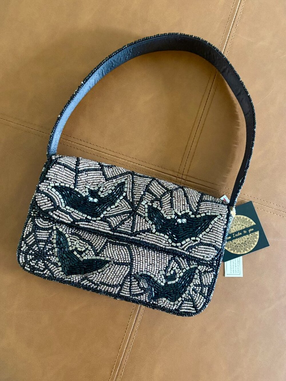 NWT "From India to You" Halloween Beaded Bat Spider Shoulder Bag TikTok Viral